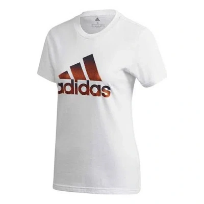 Adidas Originals (wmns) Adidas Training Sports Round-neck Short-sleeve Tee White