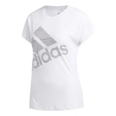Adidas Originals (wmns) Adidas Training Sports Round Neck Short Sleeve 'white'