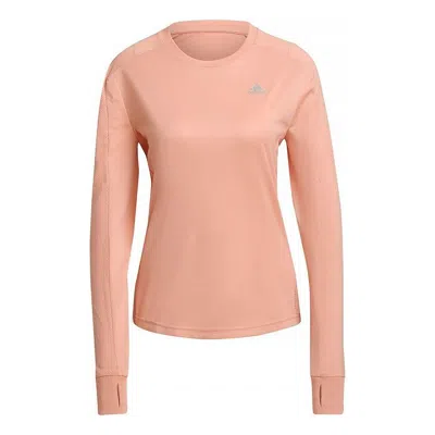 Adidas Originals (wmns) Adidas Training Sports Running Long Sleeves Pink Red T-shirt