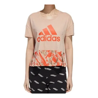 Adidas Originals (wmns) Adidas Training Sports Short Sleeve Pink Red
