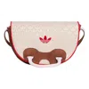 Adidas Originals (wmns) Adidas Trefoil Monogram Jacquard Suede Satchel Bag 'wonder Taupe Brown' In White