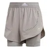 Adidas Originals (wmns) Adidas Truepurpose Two-in-one Shorts 'grey' In Gray