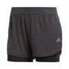 Adidas Originals (wmns) Adidas Two-in-one Chill Shorts Asia Sizing 'black' In Brown