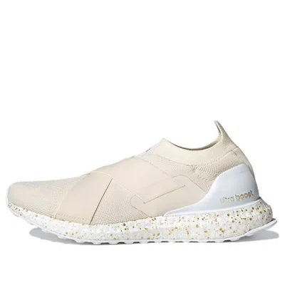 Adidas Originals (wmns) Adidas Ultraboost Slip-on Dna 'wonder White Gold Metallic' In Neutral