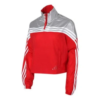 Adidas Originals (wmns) Adidas Urban Anorak Tatting Stitching Hooded Jacket Red/grey