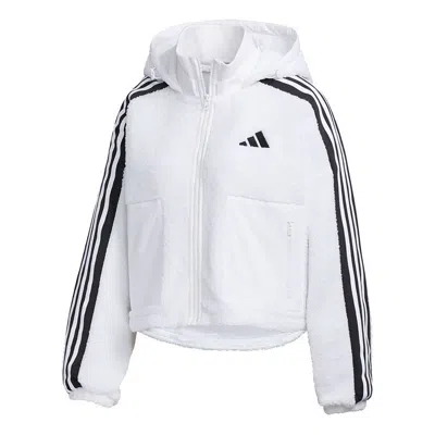 Adidas Originals (wmns) Adidas Urban Boa Short Knitted Jacket 'white Black' In Multi