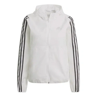 Adidas Originals (wmns) Adidas W 3s Wb Sports Training Hooded Woven Jacket White