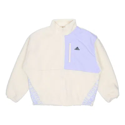 Adidas Originals (wmns) Adidas W Boa Jacket Athleisure Casual Sports Stand Collar Creamy White In Multi