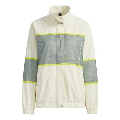 Adidas Originals (wmns) Adidas W Word Wv Jkt Stand Collar Training Woven Sports Jacket Colorblock In Multi