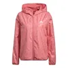 Adidas Originals (wmns) Adidas Wb Aop W Flowers Printing Slim Fit Hooded Jacket Rose Red