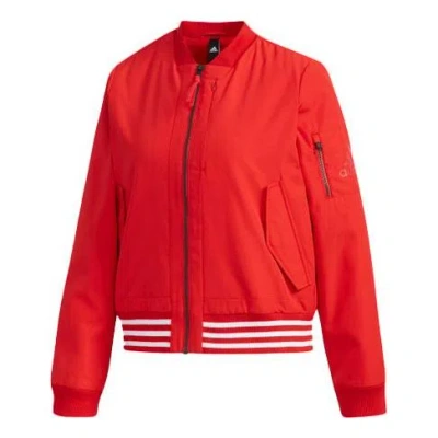 Adidas Originals (wmns) Adidas Wv 3s Zipper Casual Sports Woven Jacket Red