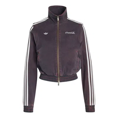 Adidas Originals (wmns) Adidas X Coca-cola Firebird Reg Denim Track Jacket Asia Sizing 'black' In Purple