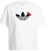 Adidas Originals (wmns) Adidas X Hello Kitty Trefoil T-shirt 'white Black' In Multi