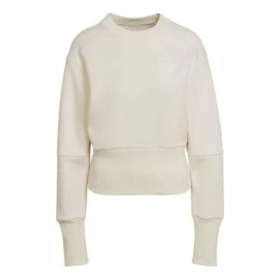 Adidas Originals (wmns) Adidas X Karlie Kloss Crossover Solid Color Splicing Sports Pullover Hoodless Hoodie Creamy W