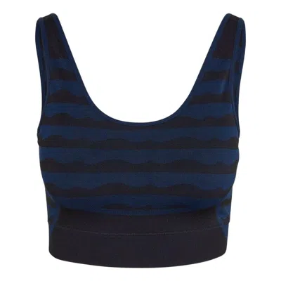 Adidas Originals (wmns) Adidas X Marimekko Light-support Aeroknit Bra Asia Sizing 'blue'