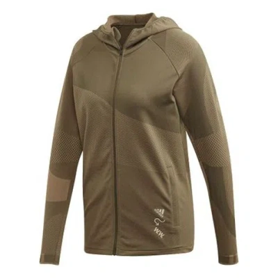 Adidas Originals (wmns) Adidas X Wood Wood Crossover Casual Sports Hooded Jacket Gray Green