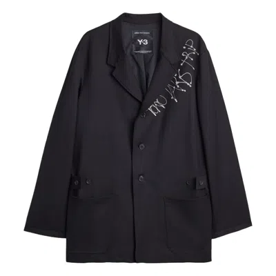 Adidas Originals (wmns) Adidas X Y-3 Chito City Graphic Wool Blazer Asia Sizing 'black'