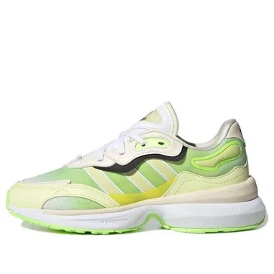 Adidas Originals (wmns) Adidas Zentic 'pulse Yellow Tint Wonder White' In Green