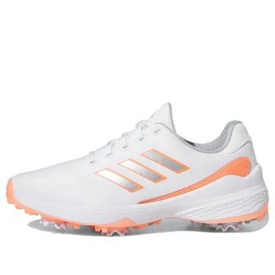 Adidas Originals (wmns) Adidas Zg23 Golf Shoes 'cloud White Silver Metallic Coral Fusion' In Multi