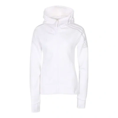 Adidas Originals (wmns) Adidas  Z.n.e. Three Stripes Printing Hooded Jacket 'white Grey'
