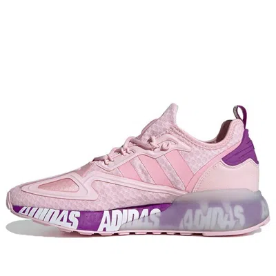 Adidas Originals (wmns) Adidas Zx 2k Boost 'bold Logo Graphic - Pink Ultra Purple'