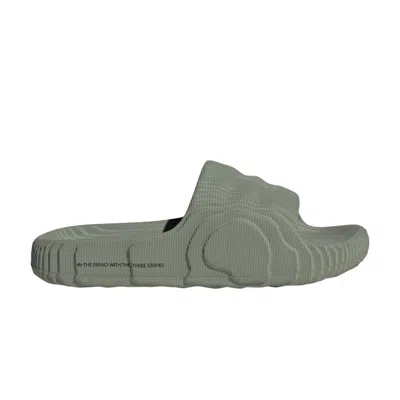 Pre-owned Adidas Originals Wmns Adilette 22 Slides 'silver Green'