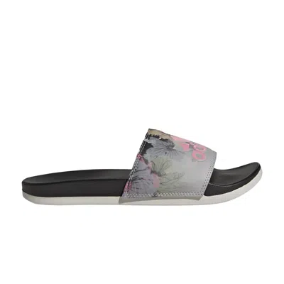 Pre-owned Adidas Originals Wmns Adilette Comfort Slide 'floral' In Grey