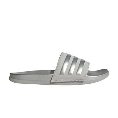 Pre-owned Adidas Originals Wmns Adilette Comfort Slide 'grey Silver Metallic'