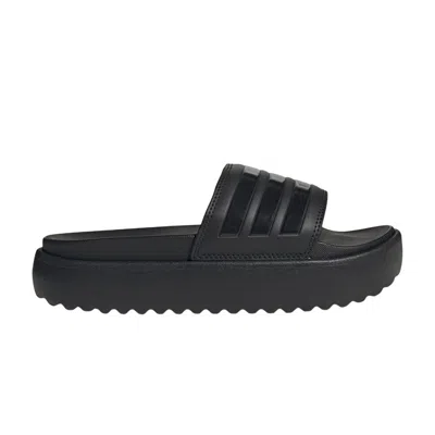 Pre-owned Adidas Originals Wmns Adilette Platform Slide 'triple Black'