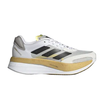 Pre-owned Adidas Originals Wmns Adizero Boston 10 Tme 'white Gold Metallic'