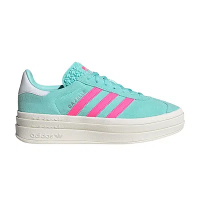 Pre-owned Adidas Originals Wmns Gazelle Bold 'flash Aqua Lucid Pink' In Blue