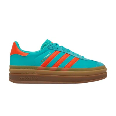 Pre-owned Adidas Originals Wmns Gazelle Bold 'mint Rush Impact Orange' In Teal