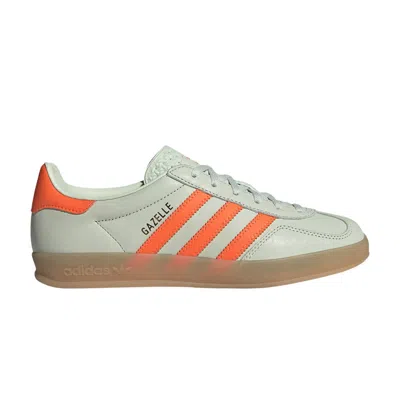 Pre-owned Adidas Originals Wmns Gazelle Indoor 'linen Green Solar Orange'