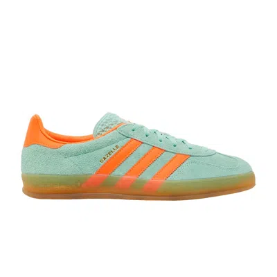 Pre-owned Adidas Originals Wmns Gazelle Indoor 'pulse Mint Solar Orange' In Green