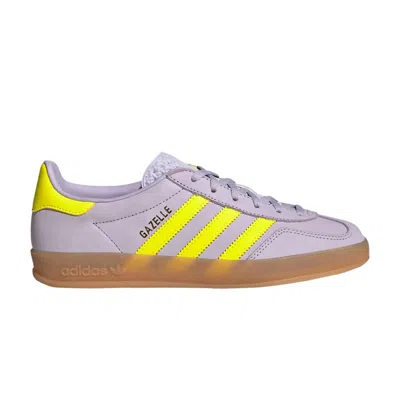 Pre-owned Adidas Originals Wmns Gazelle Indoor 'silver Dawn Solar Yellow' In Purple