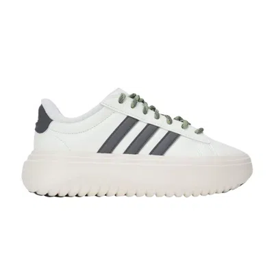 Pre-owned Adidas Originals Wmns Grand Court Platform 'ivory Black' In Cream