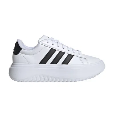 Pre-owned Adidas Originals Wmns Grand Court Platform 'white Black'