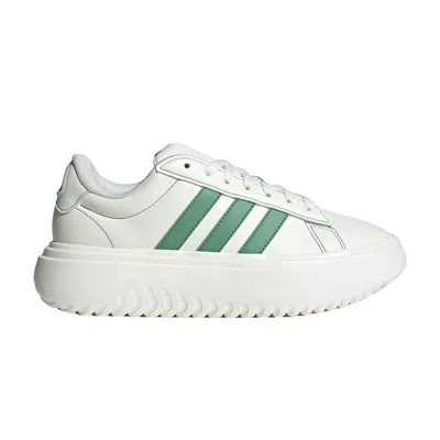 Pre-owned Adidas Originals Wmns Grand Court Platform 'white Preloved Green'