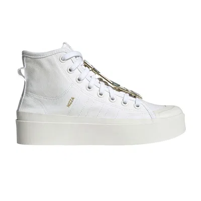 Pre-owned Adidas Originals Wmns Nizza Bonega Mid 'marbled Lace' In White