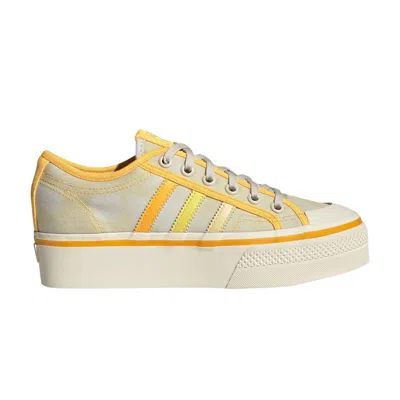 Pre-owned Adidas Originals Wmns Nizza Platform 'almost Yellow Orange Tint'