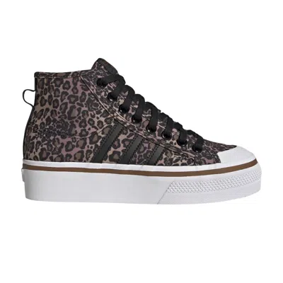 Pre-owned Adidas Originals Wmns Nizza Platform Mid 'leopard' In Black