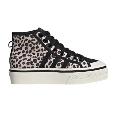 Pre-owned Adidas Originals Wmns Nizza Platform Mid 'leopard' In Brown
