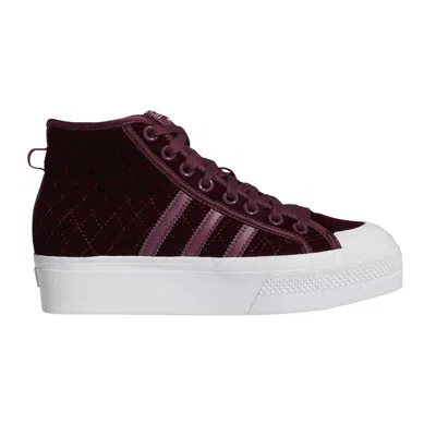 Pre-owned Adidas Originals Wmns Nizza Platform Mid 'victory Crimson' In Red