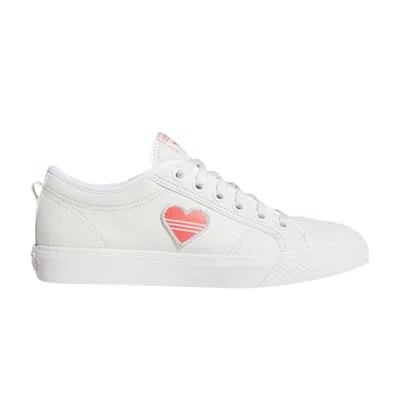 Pre-owned Adidas Originals Wmns Nizza Trefoil 'valentine's Day' In White