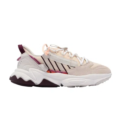 Pre-owned Adidas Originals Wmns Ozweego Zip 'ecru Tint Maroon' In Cream