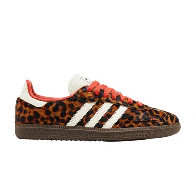 Pre-owned Adidas Originals Wmns Samba Og 'cheetah Pack - Preloved Red' In Brown