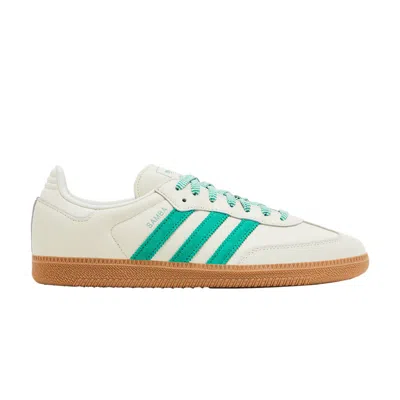 Pre-owned Adidas Originals Wmns Samba Og 'off White Court Green' In Cream