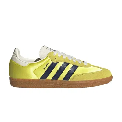 Pre-owned Adidas Originals Wmns Samba Og 'shock Yellow Night Indigo'