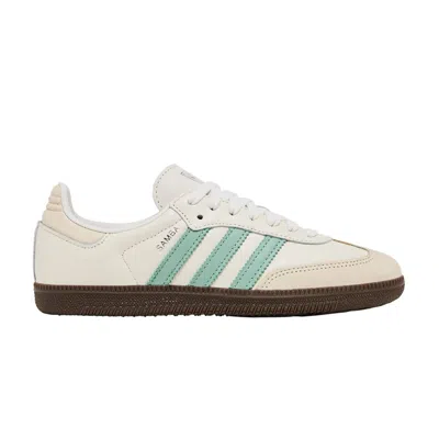 Pre-owned Adidas Originals Wmns Samba Og 'white Hazy Green' In Cream