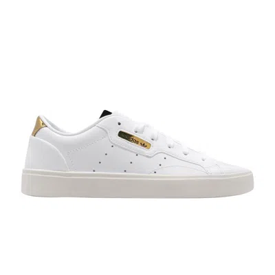 Pre-owned Adidas Originals Wmns Sleek 'gold Metallic' In White